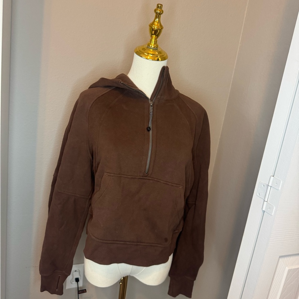 Lululemon Java Cropped Half Zip Scuba - image 1